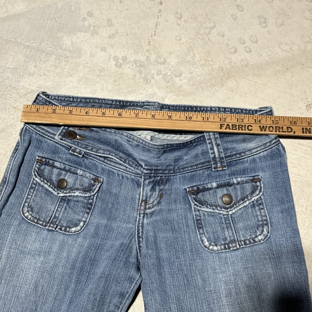 Vintage Abercrombie & Fitch Jeans Women's Y2K 29x32 Blue Medium Wash Flare - Picture 6 of 12
